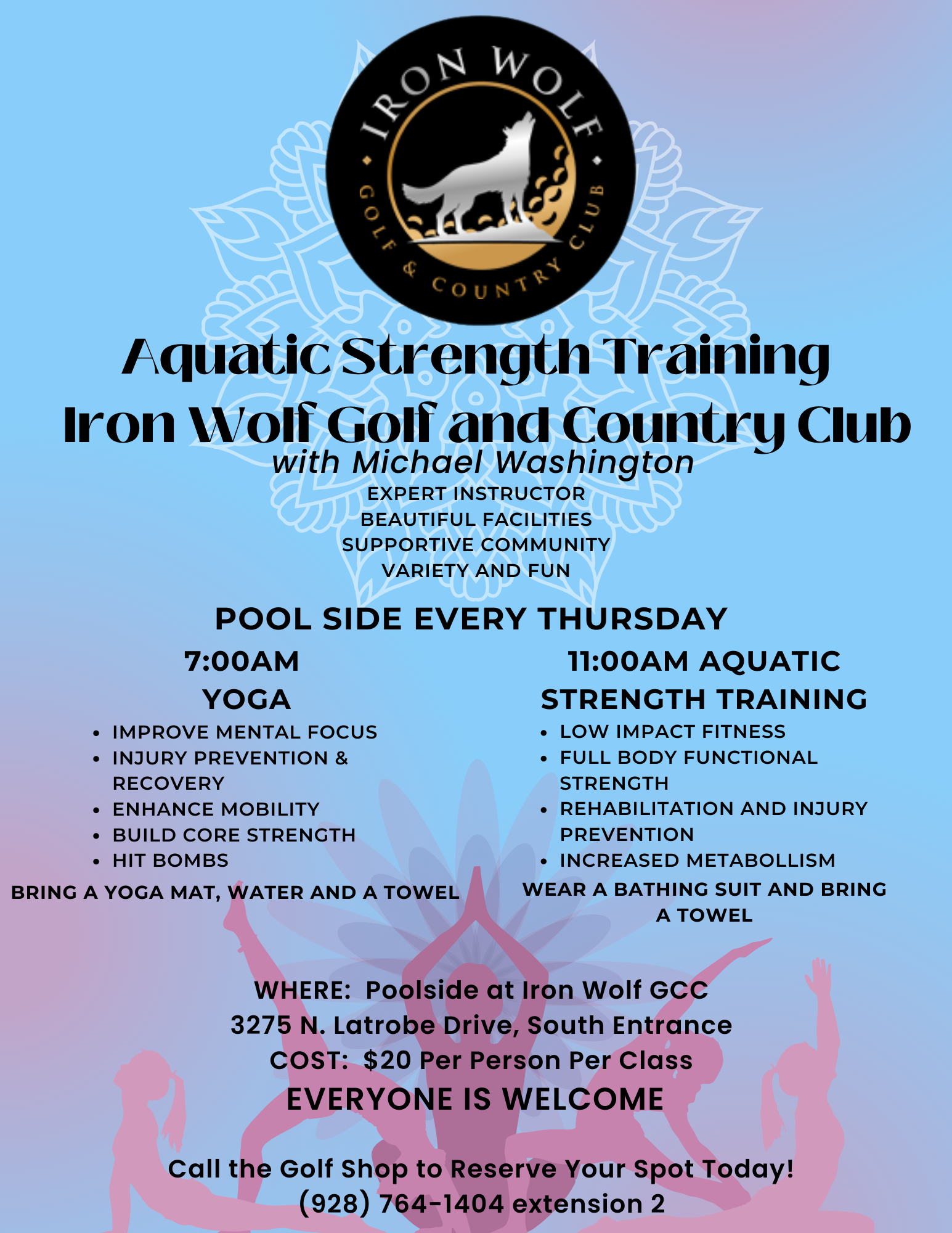 Yoga and Aquatic Strength Training at the Iron Wolf Golf and Country Club